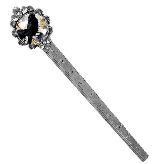 Crow Vintage Silver Lace-Edged Bookmark: a Gift for Readers and Book Lovers - Book Marks and Accessories
