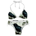 thumbnail image 1 of Crow Women's Swimsuit Bikini Set, Detachable Sponge, Adjustable Strap, Two-Pack, Beach & Pool Ready, 1 of 6