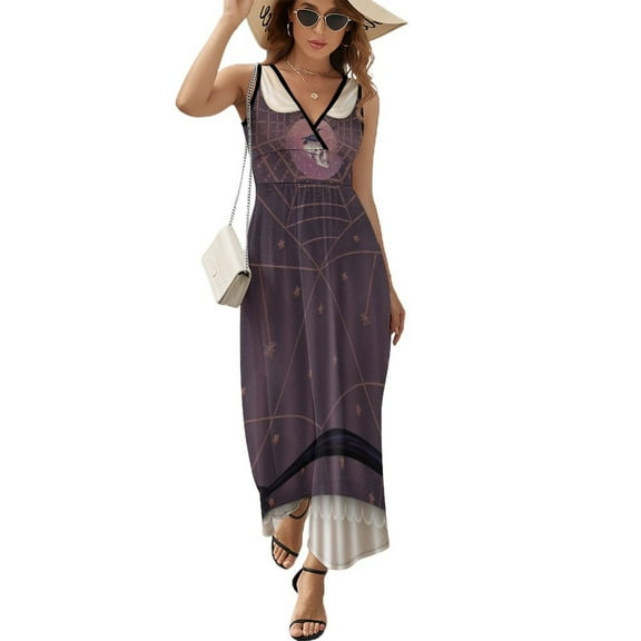 Crow and Skull Collage Sleeveless Dress beach dress Summer women's clothing chic and elegant evening dress