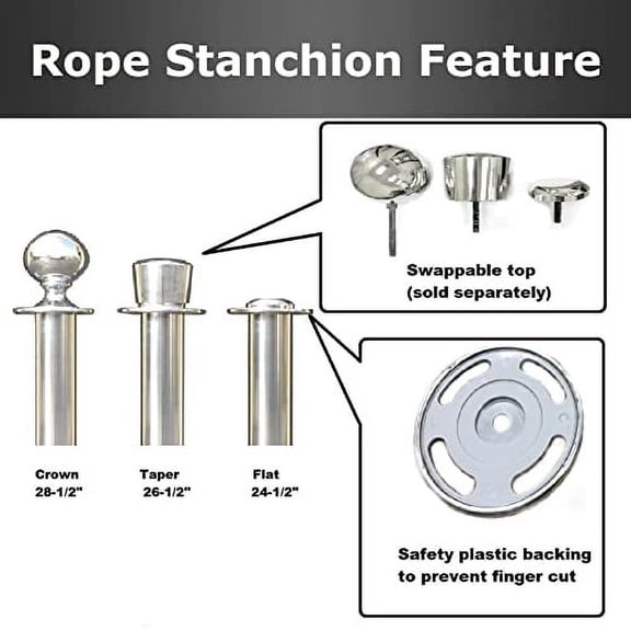 Crowd Control Center Custom Short Decorative Rope Queue Stanchion Barrier VIP Crowd Control (Flat Mirror 72" Burgundy Velvet)