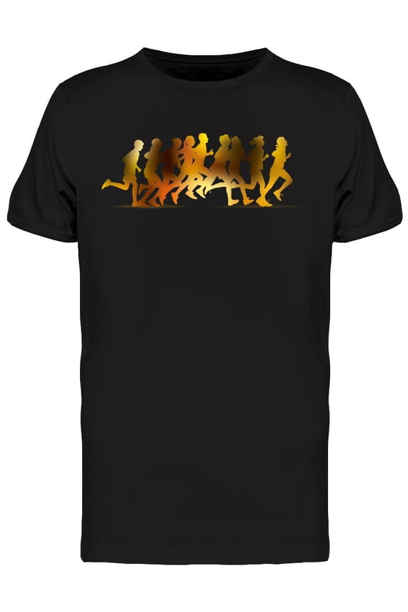 Crowd Of Running People T-Shirt Men -Image by Shutterstock, Male Small