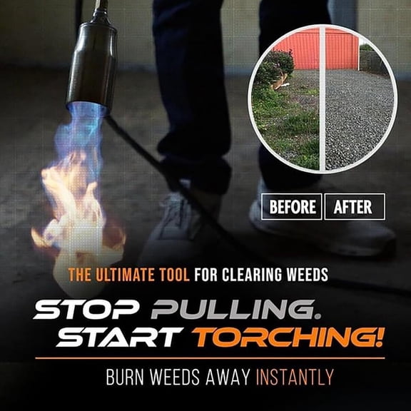 Crowd-Pleaser Household Liquefied Gas Blowtorch - Single Switch Pig Hair Burning Torch, 1.2m Heat-Resistant Hose Included, Portable Safe Propane Torch for Cooking, Grilling & Home Use, 15.75in