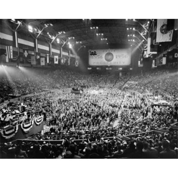 Crowd at a Political Rally Republican National Convention Cow Palace San Francisco California USA Poster Print - 18 x 24 in.