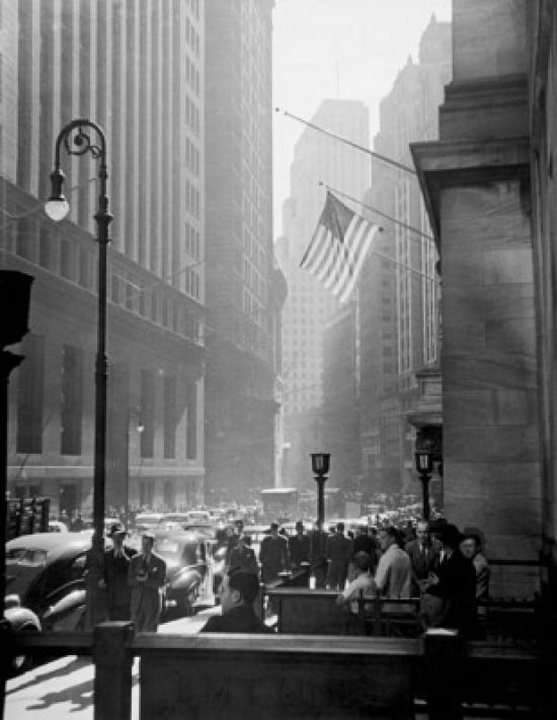 Crowd in the street Broad Street Manhattan New York City New York USA Canvas Art - (24 x 36)