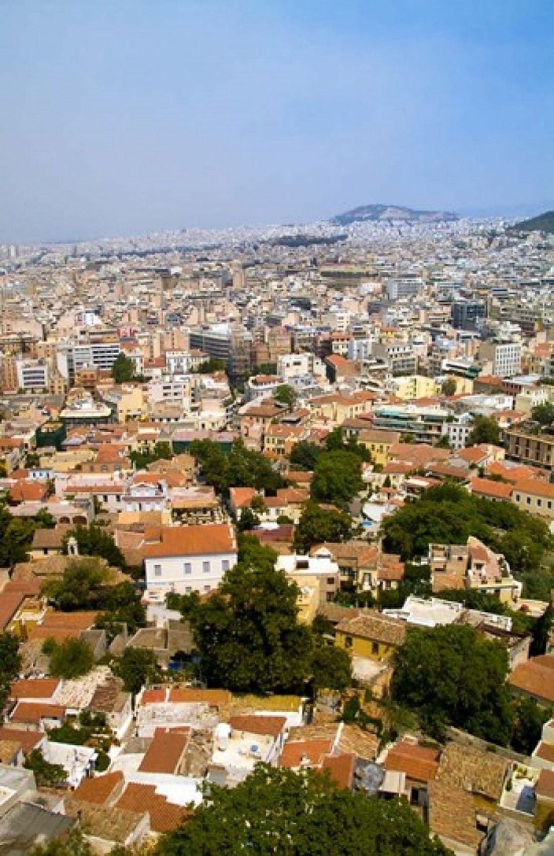 Crowded City of Athens Greece Canvas Art - Bill Bachmann DanitaDelimont (11 x 17)