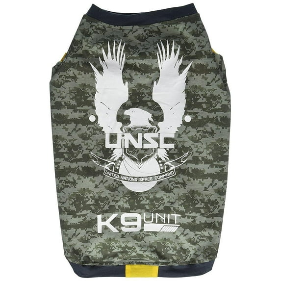 Crowded Coop, LLC Halo UNSC K9 Division Dog Shirt, X-Large Unisex
