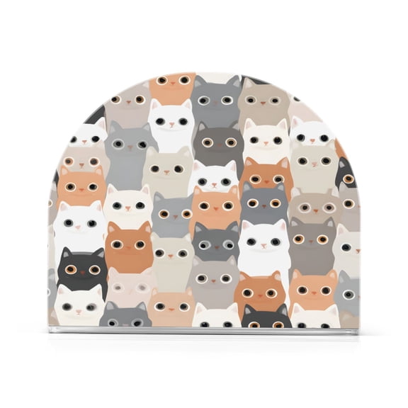 Crowded Kitty Cats Napkin Holder Acrylic Napkin Dispenser Clear Modern Tabletop for Kitchen Counter 2 Pack