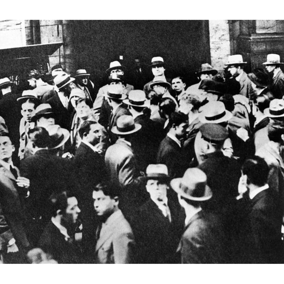 Crowds Outside The Nyse During The Crash Of 1929. Csu ArchivesEverett Collection History (24 x 18)