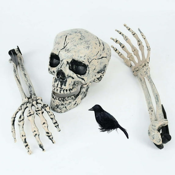 Crowdstage Halloween Decoration Props Simulation Skeleton Hand Bone Halloween Party Family Outdoor Decoration Secret Room Horror Decoration