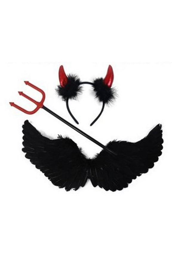 Halloween U-nicorn Princess,Angel &Devil Dress Up Clothes for Little Girls – Wing-s,Headband for 1-3 Years