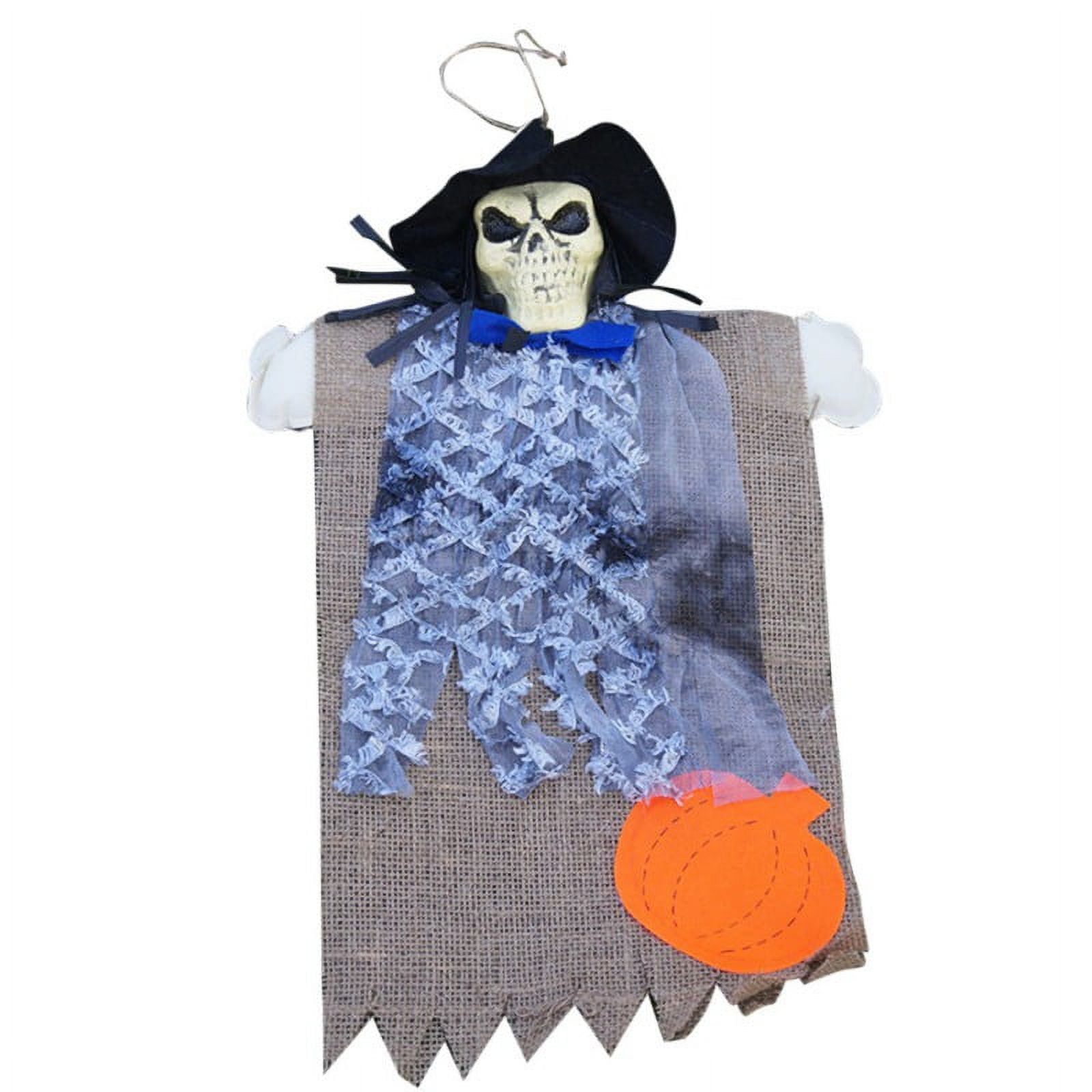 Crowdstage Hanging Halloween Skeleton Ghosts Decorations, Grim Reapers Props Skull Gauze Grimace