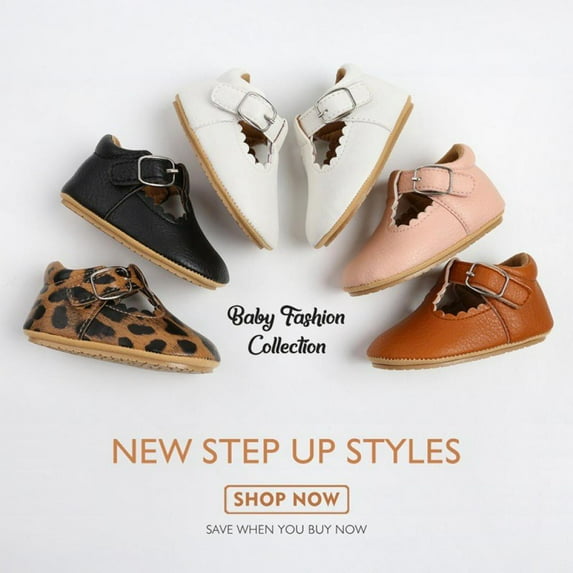 Crowdstage Lovely Baby Boy Leopard PU Leather Non-slip Soft Sole Toddler First Walking Shoes w/6 Colours