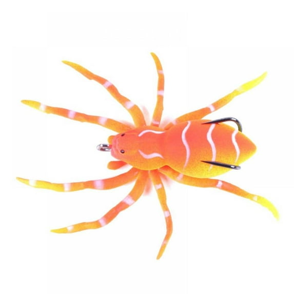 Crowdstage Luya Spider Artificial Topwater Lures Baits Fishing Lure Kit for Bass Snakehead Freshwater Soft Bait(1Pc)