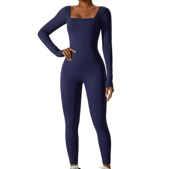 Crowdstage Women's Mock Turtle Neck Long Sleeve Tops Bodysuit Jumpsuit,Sleevesless Bodysuit Dance Unitard, Bodycon Rompers Jumpsuits for Workout Yoga