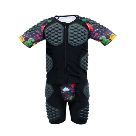 Crowdstage Youth Baseball Chest+Shorts Protector Padded Compression Shirt Softball Football Basketball Skateboarding R-ugby Lacrosse Rib Heart Sternum Guard​