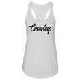 thumbnail image 1 of Crowley Cursive  Tank Women -Image by Shutterstock, Female x-Large, 1 of 4