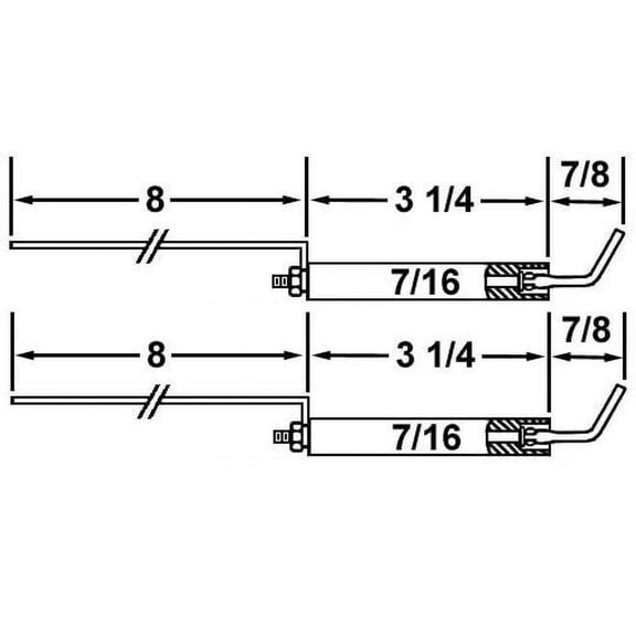Crown 28037-02 Set Of Electrodes For Old Style Wayne Blue Angel HS