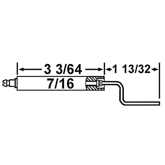 Crown 28047 Ignitor (Electrode) For Wayne HSG & EHG Gas Burners With 9" or 12" Tube