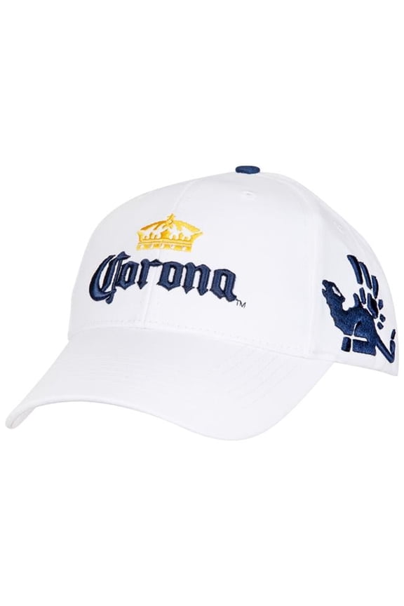 Crown Adjustable Strapback Hat, White