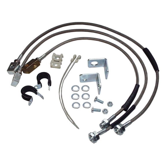 crown automotive front and rear brake hose kit rt31015