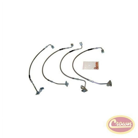 Crown Automotive RT31029 CASRT31029 07-10 JK WRANGLER STAINLESS STEEL BRAKE HOSE KIT