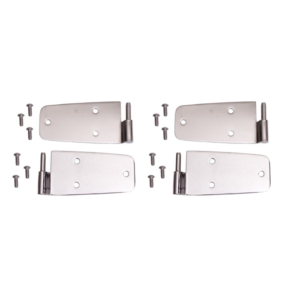 Rugged Ridge 11113.01 Door Hinge Kit, Stainless Steel; 76-93 Jeep CJ/Wrangler YJ