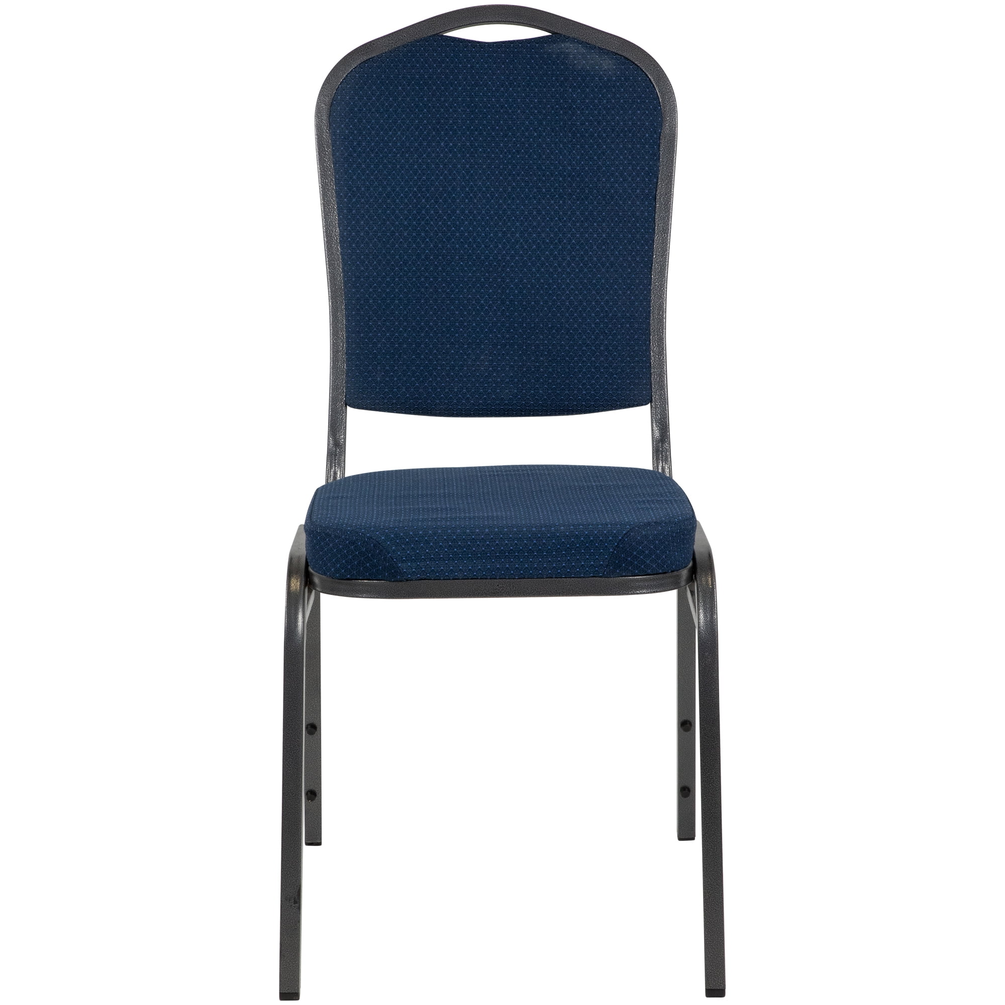 Crown Back Stackable Banquet Chairs - Blue - Set of 2