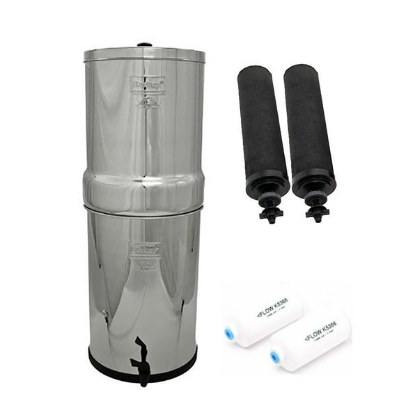 Crown Berkey Water Filter With 2 Black and 2 PF2 Fluoride Filters