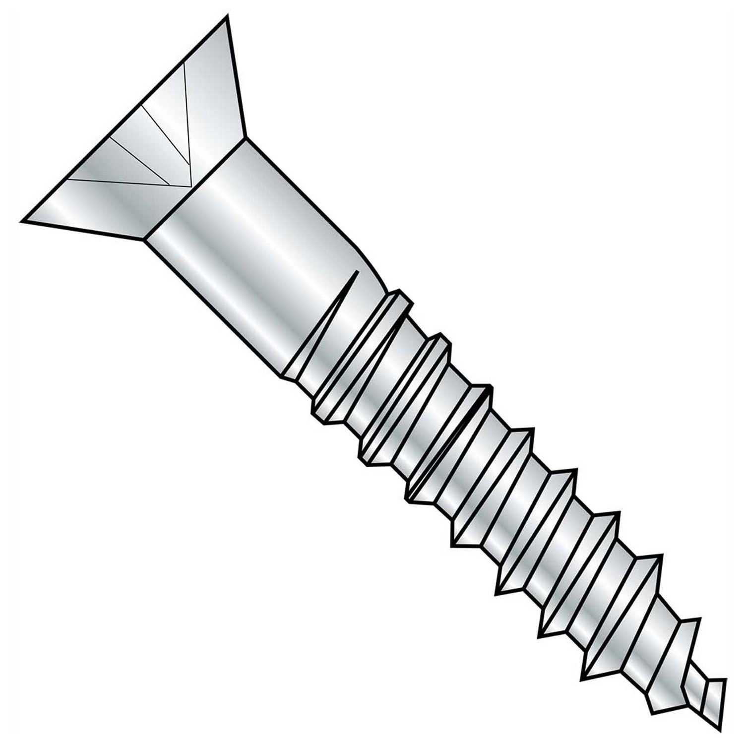 Crown Bolt 21002, #10 x 1" Wood Screw, Phillips Flat Head, Steel, Zinc Plated, 100/Pack