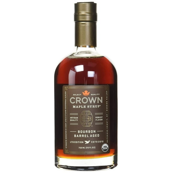 Crown Bourbon Barrel Aged Maple Syrup with Robust Flavor 25 Fluid Ounce