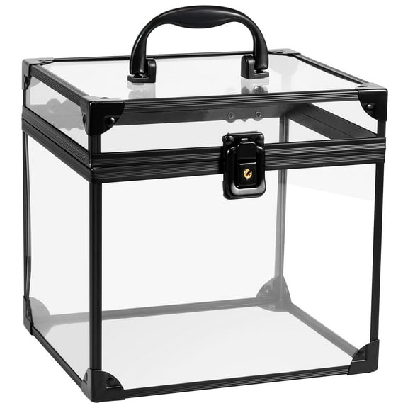 Crown Box, Clear Makeup Case,Cosmetic Organizer, Large Capacity Transparent Acrylic Artists Display Case for Vanity,Bathroom Counter or Dresser