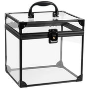 Crown Box, Clear Makeup Case,Cosmetic Organizer, Large Capacity Transparent Acrylic Artists Display Case for Vanity,Bathroom Counter or Dresser