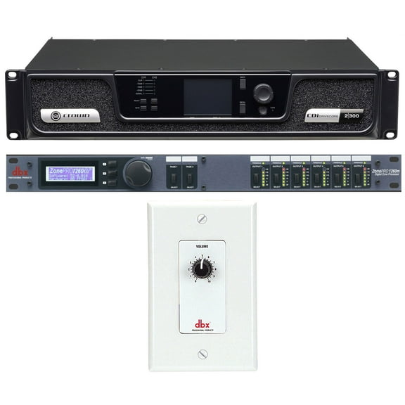 Crown CDI2300 CDI 2 x 300 Watt 70V Commercial Amplifier+Processor+Wall Control