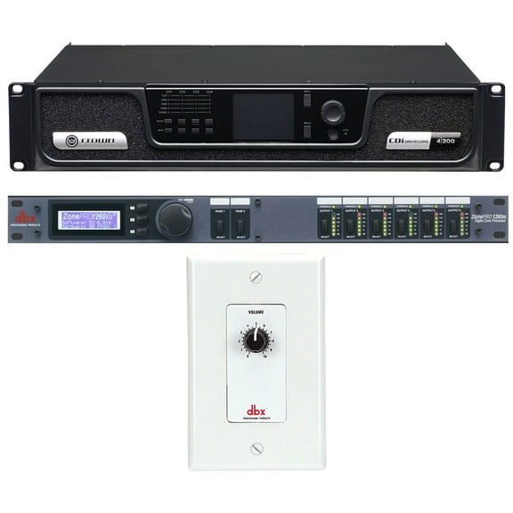 Crown CDI4300 CDI 4 x 300 Watt 70V Commercial Amplifier+Processor+Wall Control