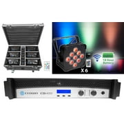 Crown CDi4000 2-Channel, 1200 Watt Power Amplifier Amp+6 Wireless DMX Par Lights