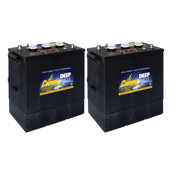 Crown CR-350 6V 350Ah FLA Deep Cycle Battery, BCI Group 902/305 - Pack of 2
