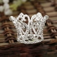 thumbnail image 1 of Crown Cake Topper Crystal Tiara Vintage Wedding Cake for Baby Photo Studio, 1 of 19