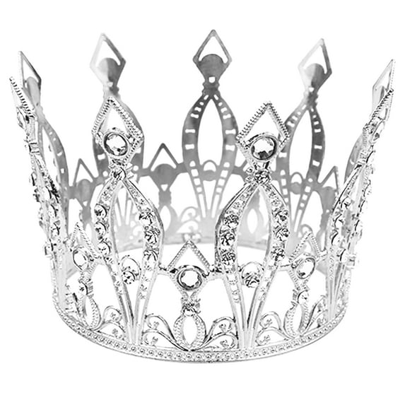 Crown Cake Topper Rhinestone Crystal Handmade Cake Decoration Baking Dessert
