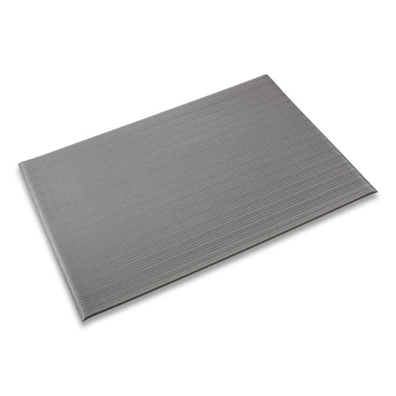 Crown Candy Mats & Matting Ribbed Vinyl Anti-fatigue Mat, 24 X 36, Gray