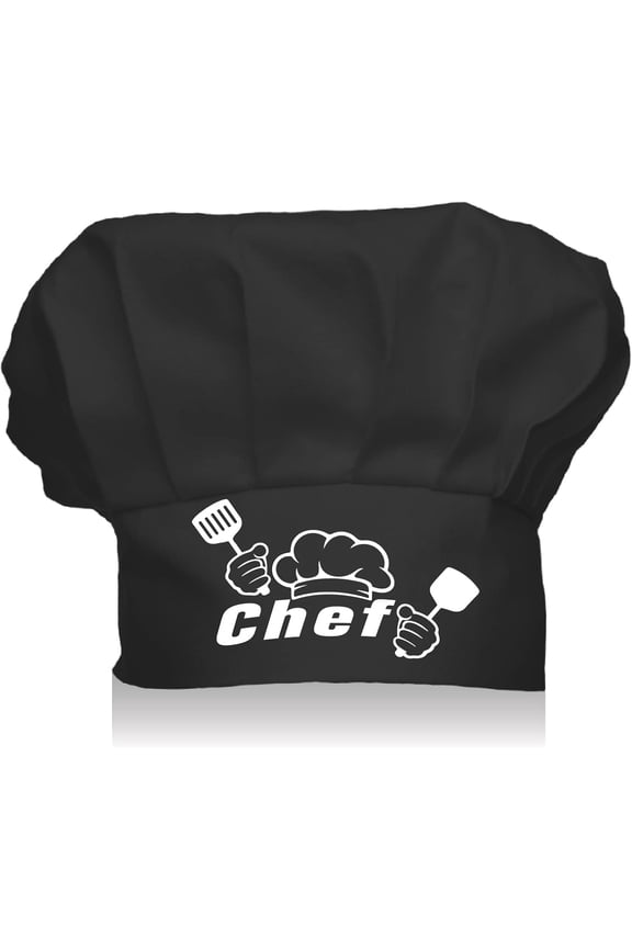 Crown Chef Hats Adjustable Chef Elastic Cotton Bakers Hat Reusable Stretch Chef Gifts White Patter
