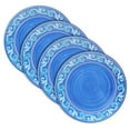 thumbnail image 1 of Crown Collections CC601-94 9 Inch Zanzibar Dinnerware Melamine Plates, Spanish Floral Design (Blue Floral) - 4 Pcs/Set, 1 of 4