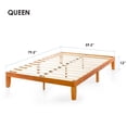 thumbnail image 1 of Crown Comfort 12" Classic Solid Wood Platform Bed Frame Natural Pine Queen Wood Finish, 1 of 5