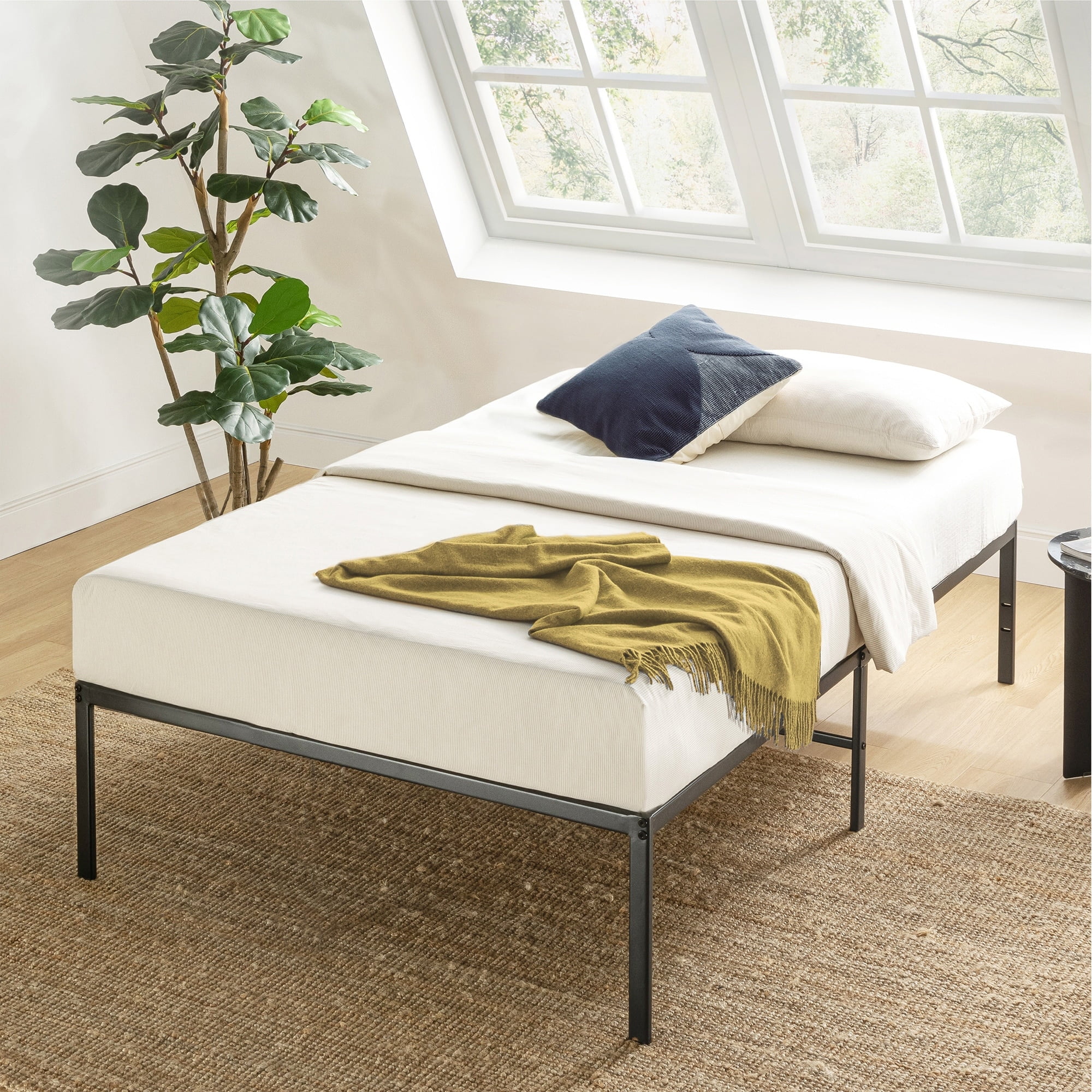 Crown Comfort 18 Inch Metal Platform Bed Frame by Queen Walmart