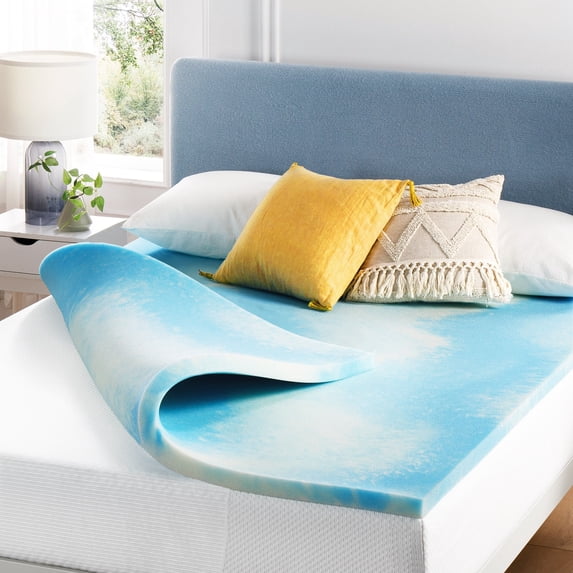 Crown Comfort Swirl Gel AeroBreeze Cooling Air Flow Memory Foam Mattress Topper, Multiple Sizes Full - 3 Inch
