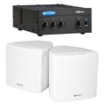 thumbnail image 1 of Crown Commercial Amplifier+(2) 3.5" White Cube Speakers for Restaurant/Bar/Cafe, 1 of 10