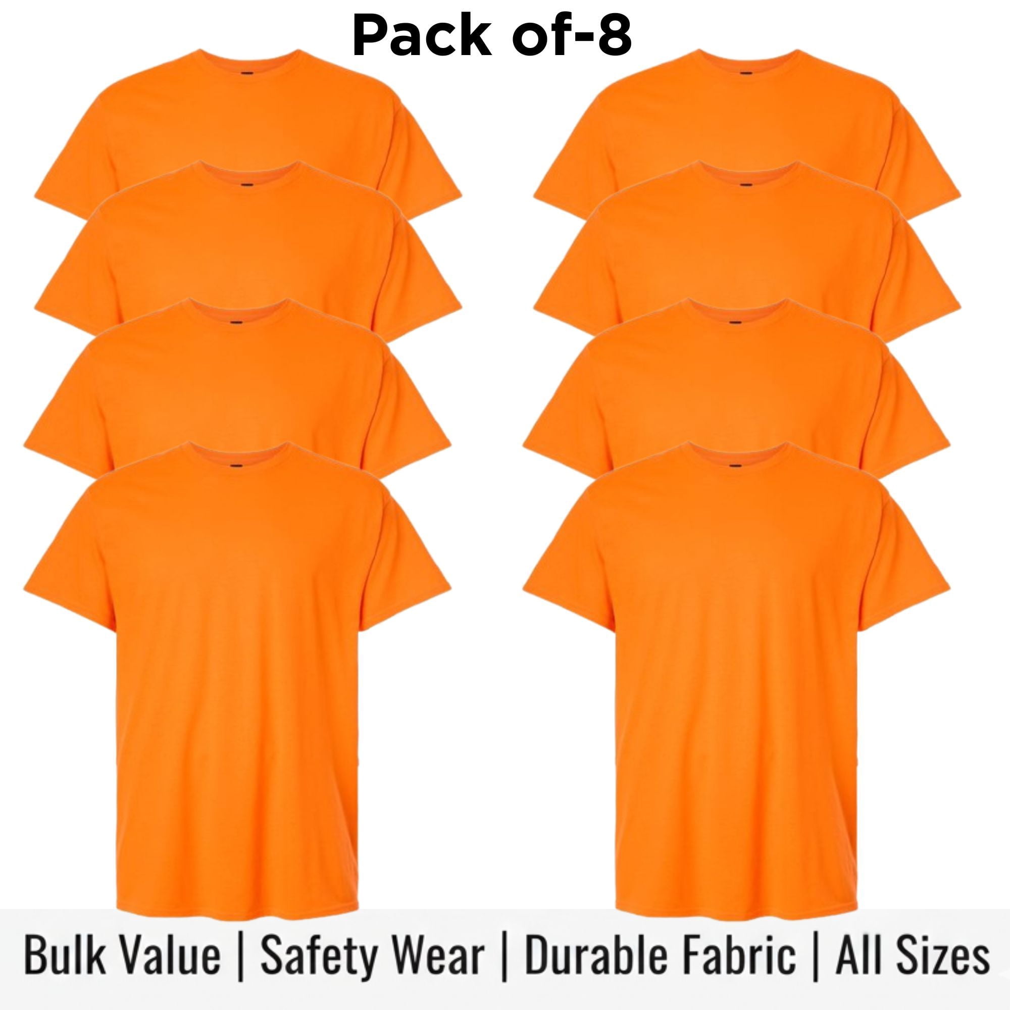 Crown Craze® High Visibility T-Shirts Mens Safety Short Sleeve Workwear ...