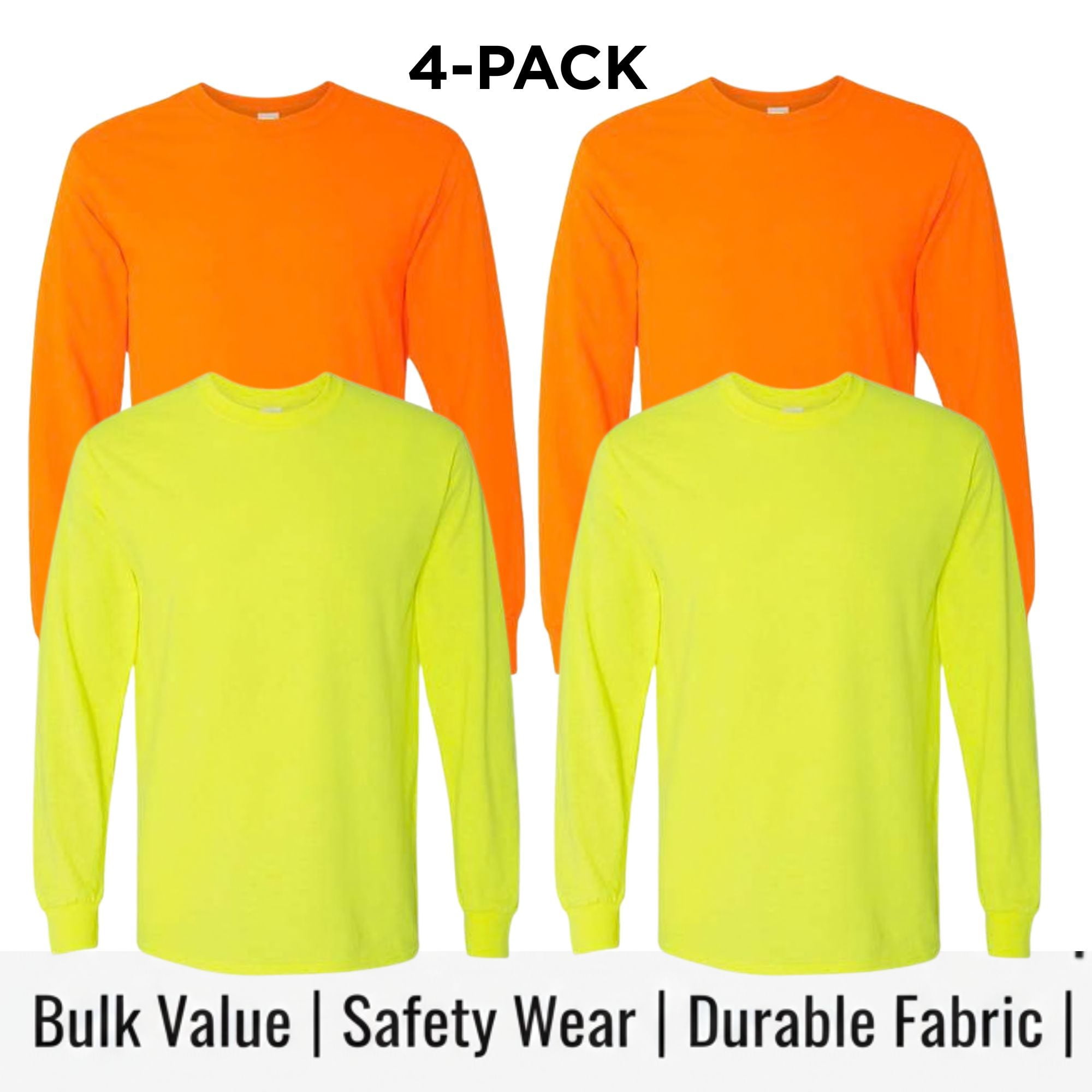 Crown Craze® High Visibility Work Shirts for Men, Hi Vis Long Sleeve ...