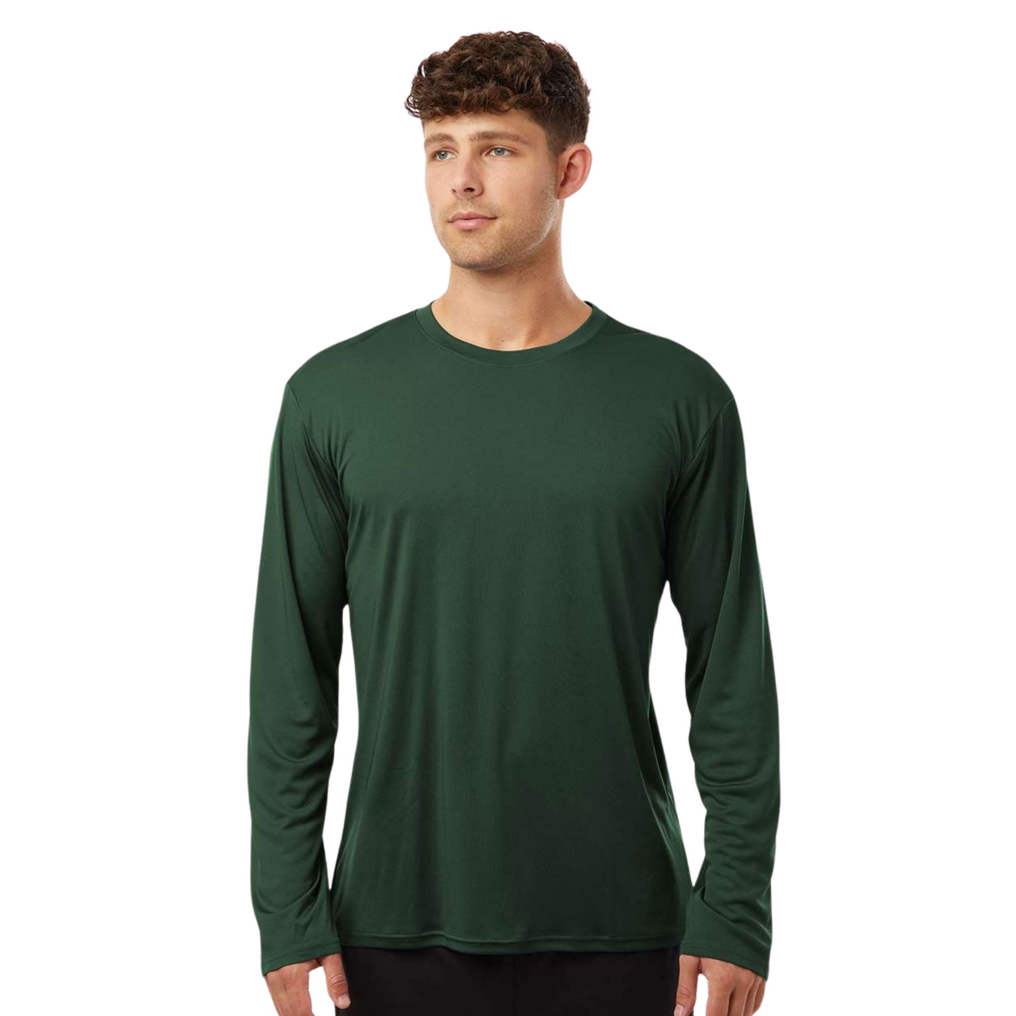Crown Craze® Performance Long Sleeve T-Shirt 100% Polyester Interlock ...