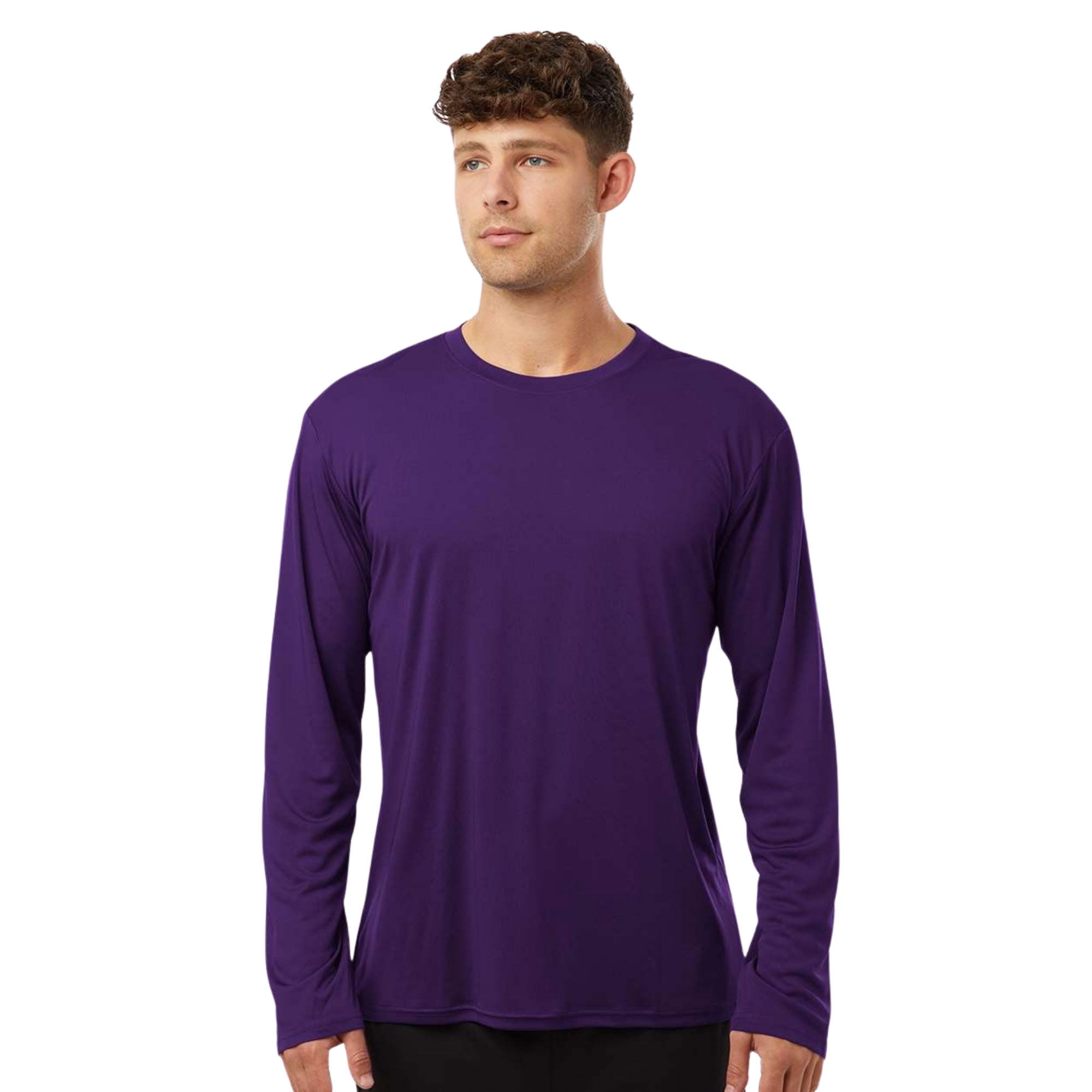 Crown Craze® Performance Long Sleeve T-Shirt 100% Polyester Interlock ...