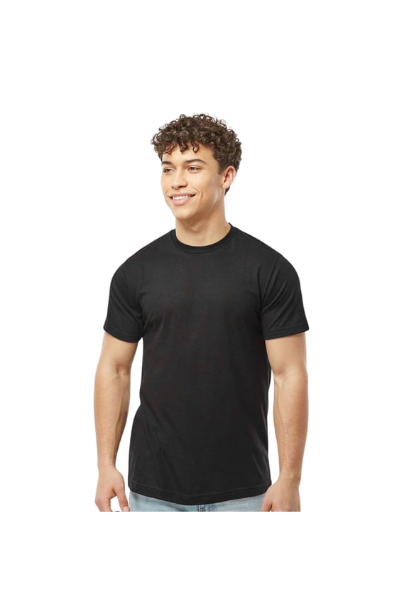 ® Unisex Crewneck T-Shirts 65/35 Polyester/Ring-spun Cotton Plain Short Sleeve Tee Shirts (Black, 3XL)